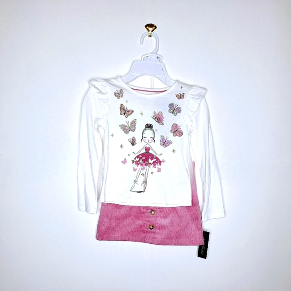 Rachel Zoe Other - NWT Rachel Zoe brand "Butterfly's, Ballet, and Corduroy"Girls two piece set XS 4